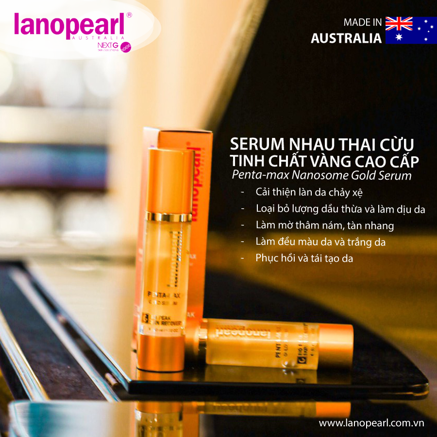 Serum nhau thai cừu chống nhăn tinh chất vàng Lanopearl nhập khẩu 100% từ Úc