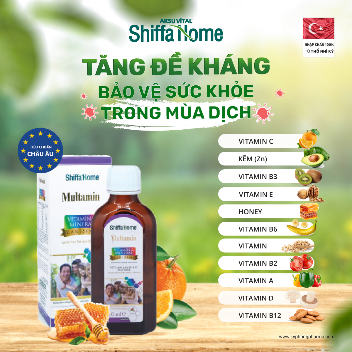 Thành phần và tác dụng của vitamin và khoáng chất Shiffa Home