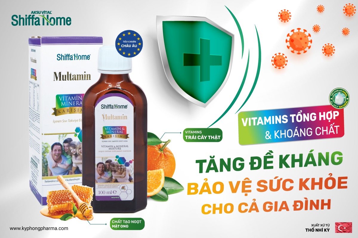 Vitamin tổng hợp Multamin Shiffa Home nhập khẩu 100% từ Thổ Nhĩ Kỳ