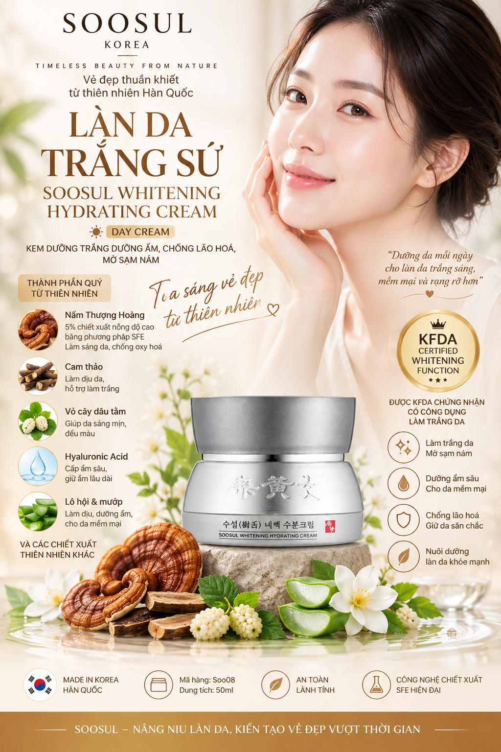 Soosul Whitening Hydrating Cream